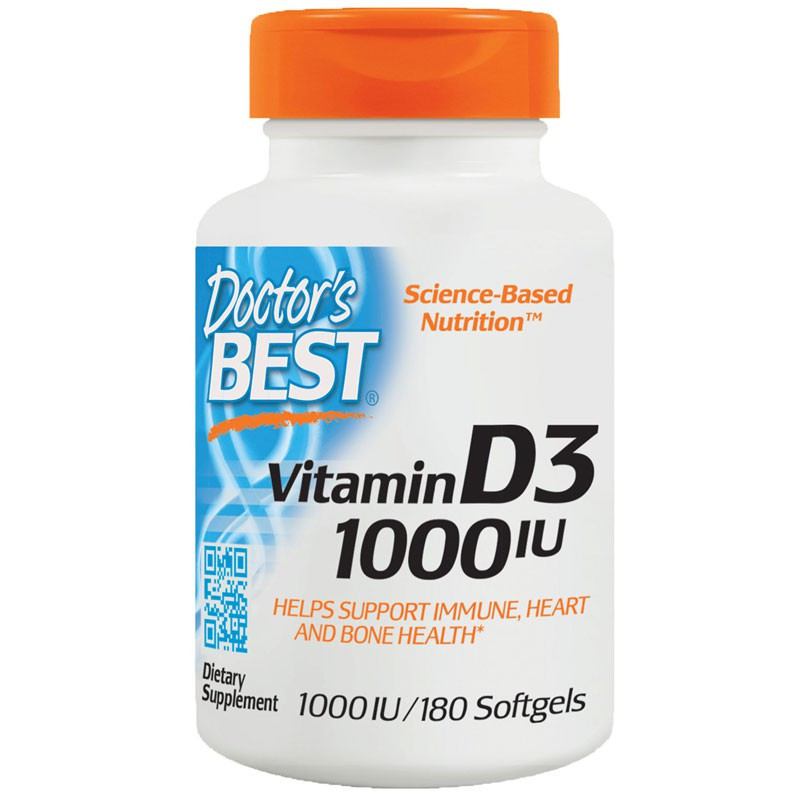 DOCTOR'S BEST Vitamin D3 1000 IU 180caps