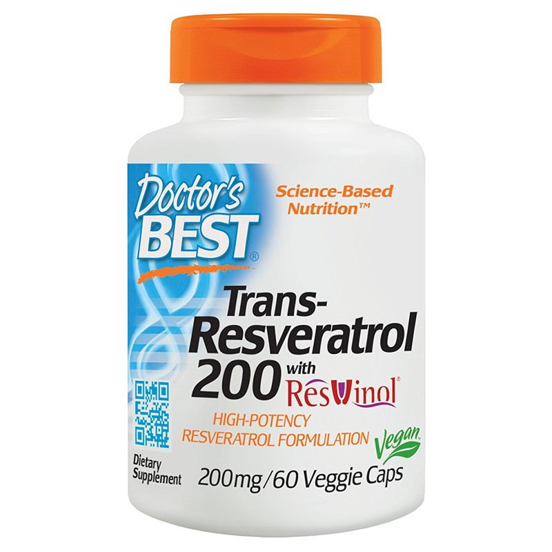 DOCTOR'S BEST Best Trans-Resveratrol 200 60vegcaps
