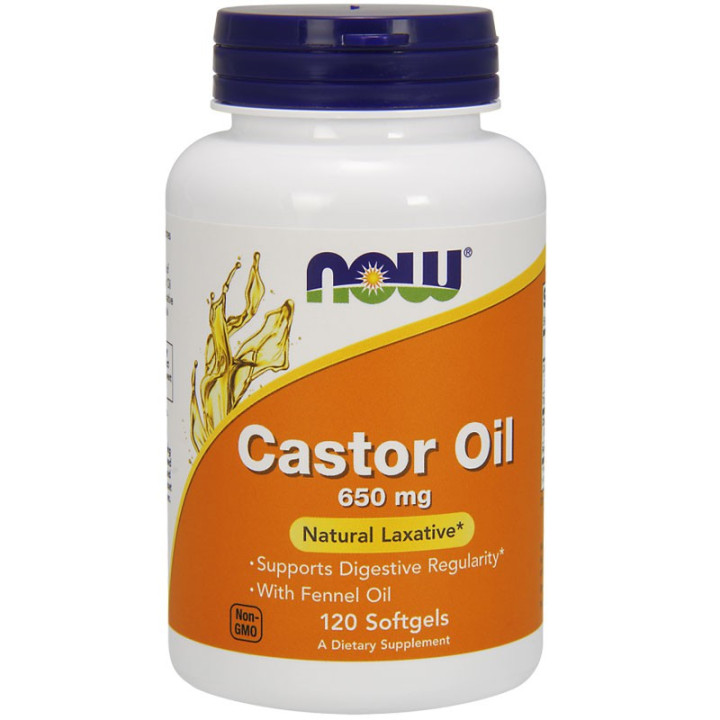 NOW Castor Oil 650mg 120caps