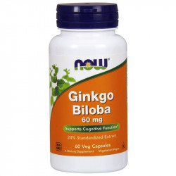 NOW Ginkgo Biloba 60mg 60vegcaps