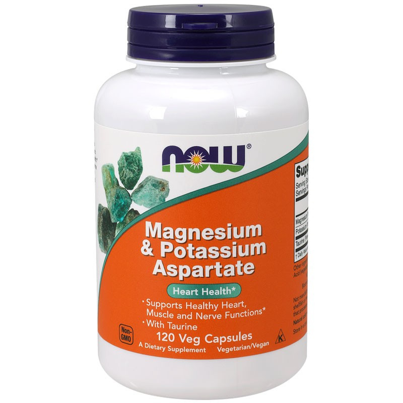NOW Magnesium&Potassium Aspartate 120vegcaps