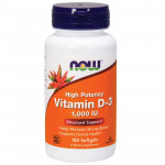 NOW High Potency Vitamin D-3 1,000 IU 180caps