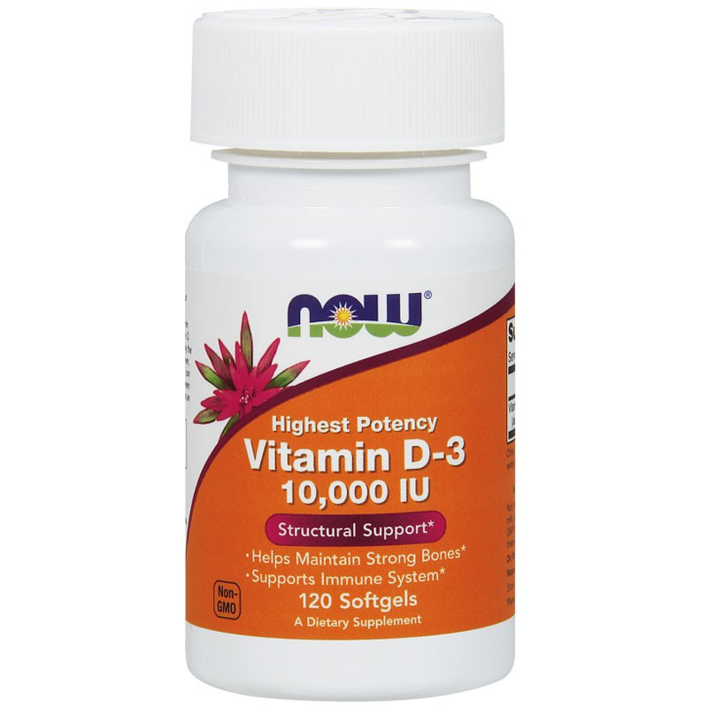 NOW Highest Potency Vitamin D-3 10,000 IU 120caps