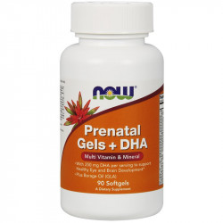 NOW Prenatal Gels + DHA 90caps