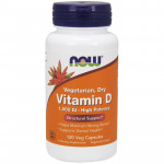 NOW Vegetarian Dry Vitamin D 1,000 IU-High Potency 120vegcaps