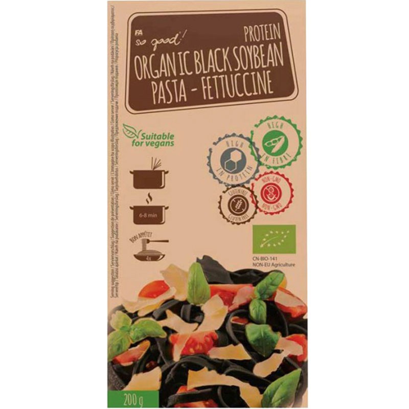 Protein Organic Black Soyabean Pasta-Fettuccine 200g, Fa-niezwykle