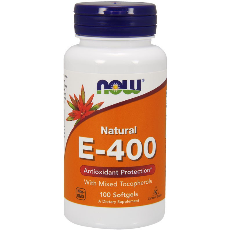 NOW Natural E-400 With Mixed Tocopherols 100caps
