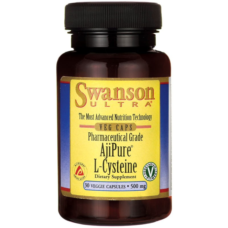 SWANSON Pharmaceutical Grade AjiPure L-Cysteine 500mg 30vegcaps