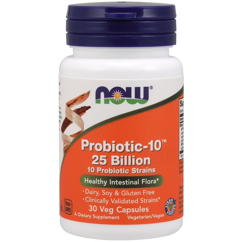 NOW Probiotic-10 25 Billion 10 Probiotic Strains 30vegcaps