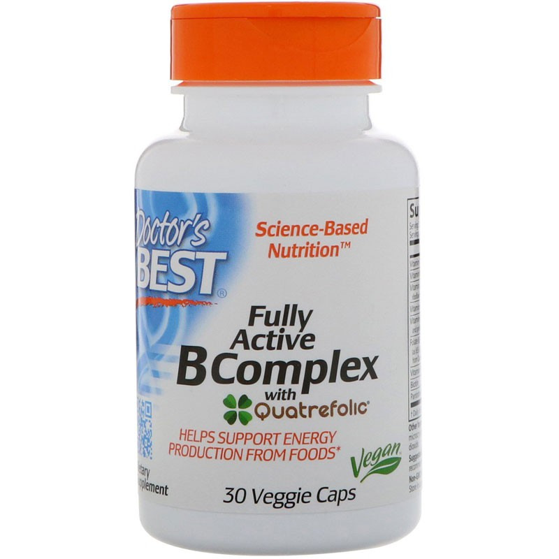 DOCTOR'S BEST Fully Active B Complex 30vegcaps
