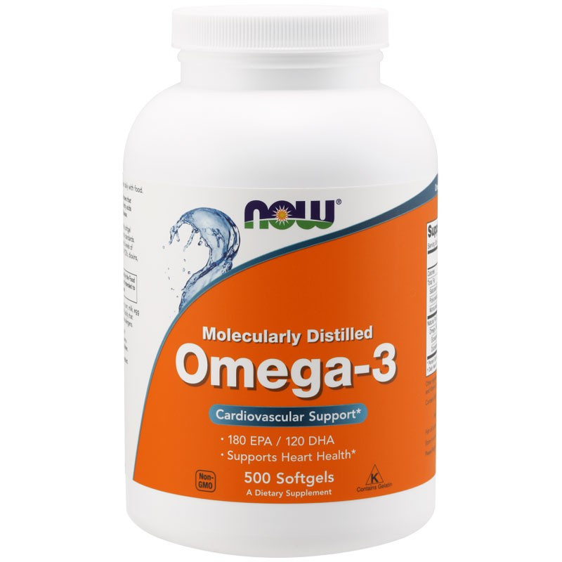 NOW Molecularly Distilled Omega-3 500caps