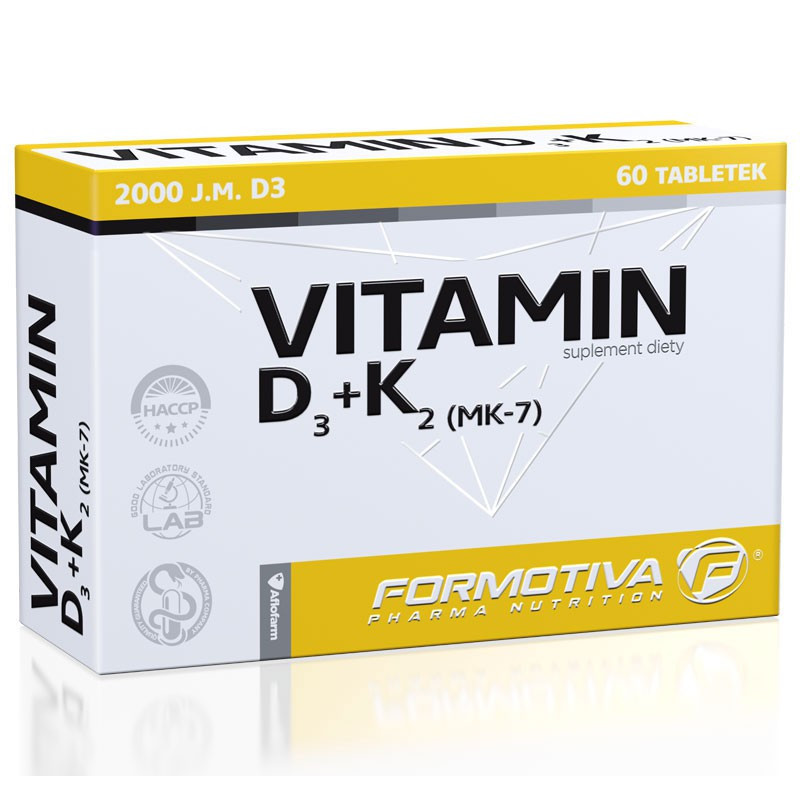 FORMOTIVA Vitamin D3+K2 (MK-7) 60tabs