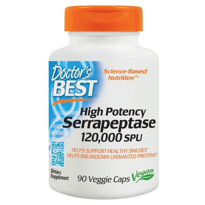 DOCTOR'S BEST Serrapeptase 90vegcaps