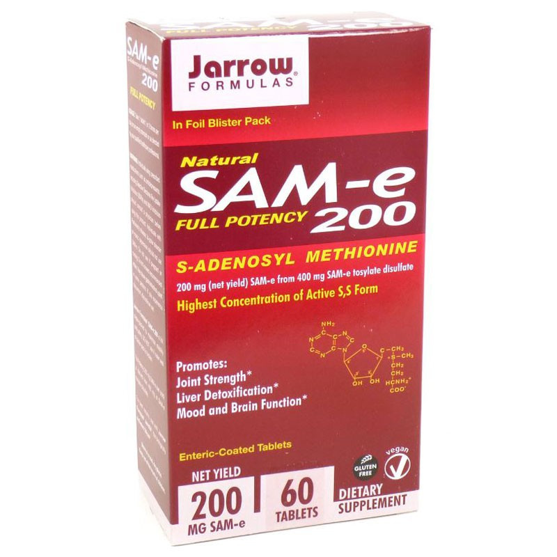 JARROW FORMULAS Natural SAMe Full Potency 200 60tabs