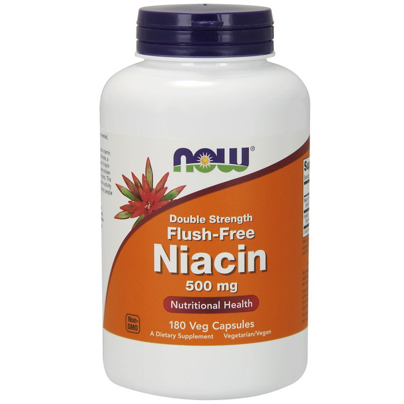 NOW Double Strength Flush-Free Niacin 500mg 180vegcaps
