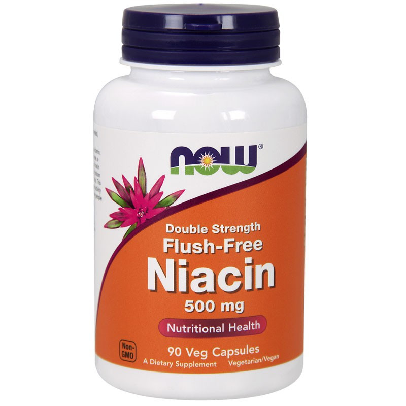 NOW Double Strength Flush-Free Niacin 500mg 180vegcaps