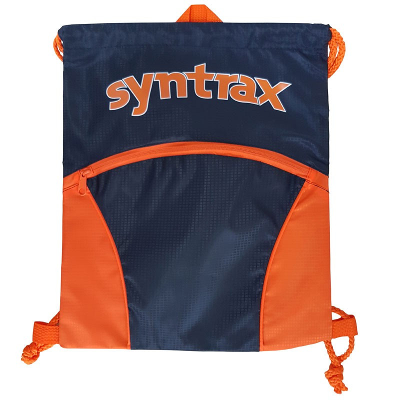 SYNTRAX Drawstring Bag Navy Blue Orange WOREK TRENINGOWY