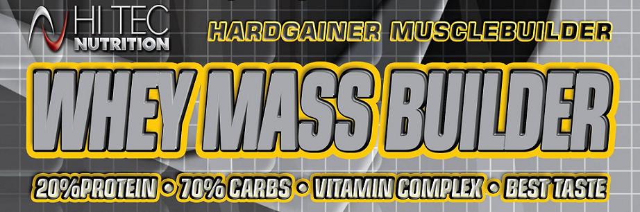 Whey Mass Builder 3000g, Hi Tec – maksymalne efekty w przybraniu masy  mięśniowej!