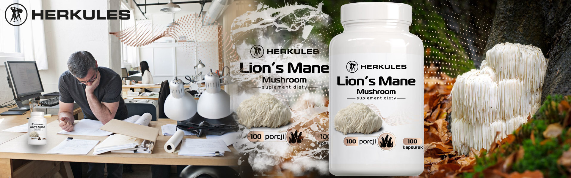 HERKULES Lion's Mane Mushroom 100caps